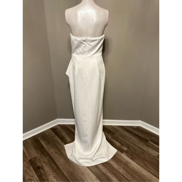 NWT Black Halo Jonas asymmetrical draped gown $575 - Picture 7 of 9